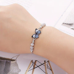 Wholesale 12pcs Butterfly Turtle Charm Bracelets Crystal Beads Adjustable for Summer - coojewelry