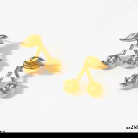 Wholesale 1 Pair Casual Modern Style Sweet Cherry Plating 304 Stainless Steel 16K Gold Plated White Gold Plated Ear Studs - coojewelry