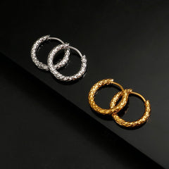 Wholesale 1 Pair IG Style Simple Style Commute Circle 304 Stainless Steel Earrings - coojewelry