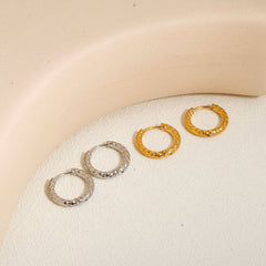 Wholesale 1 Pair IG Style Simple Style Commute Circle 304 Stainless Steel Earrings - coojewelry