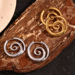 Wholesale 1 Pair Simple Classic Style Solid Color Plating 304 Stainless Steel Ear Studs - coojewelry