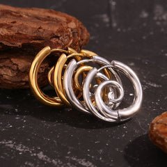 Wholesale 1 Pair Simple Classic Style Solid Color Plating 304 Stainless Steel Ear Studs - coojewelry