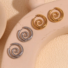 Wholesale 1 Pair Simple Classic Style Solid Color Plating 304 Stainless Steel Ear Studs - coojewelry