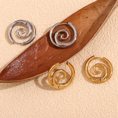 Wholesale 1 Pair Simple Classic Style Solid Color Plating 304 Stainless Steel Ear Studs - coojewelry