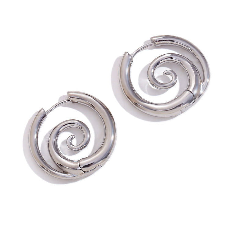 Wholesale 1 Pair Simple Classic Style Solid Color Plating 304 Stainless Steel Ear Studs - coojewelry