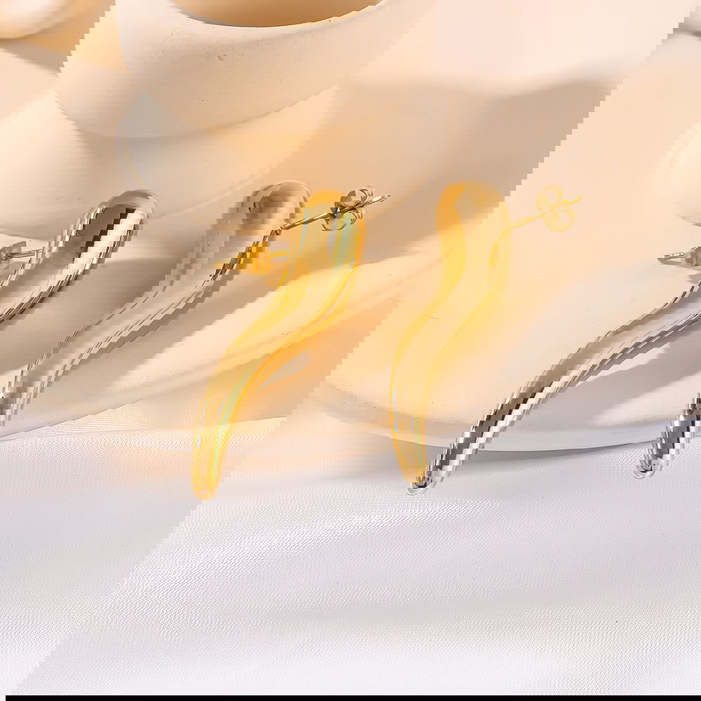 Wholesale 1 Pair Simple Classic Style Solid Color Polishing Plating 304 Stainless Steel 18K Gold Plated Ear Studs - coojewelry