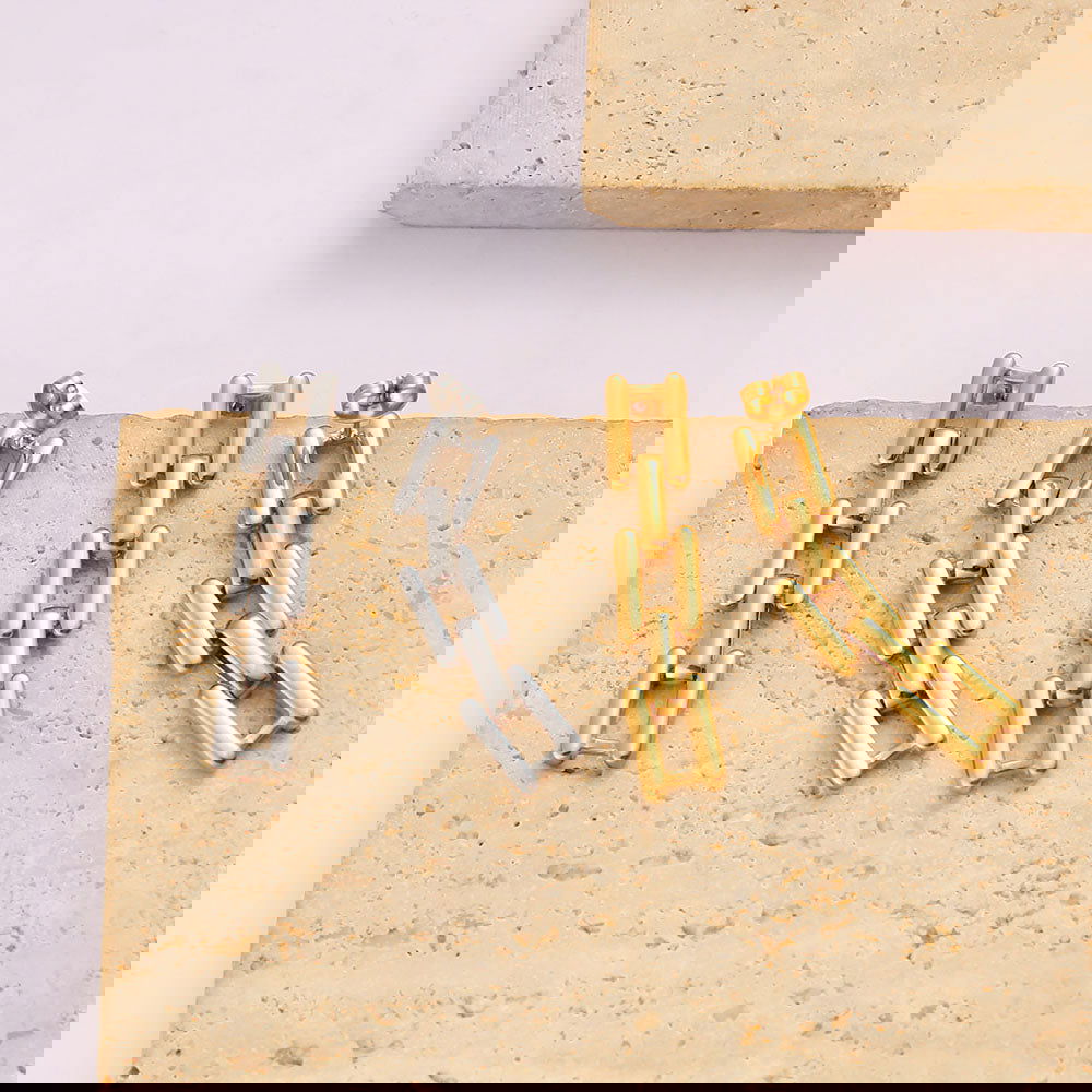 Wholesale 1 Pair Simple Style Commute Square 304 Stainless Steel 316 Stainless Steel 18K Gold Plated Drop Earrings - coojewelry