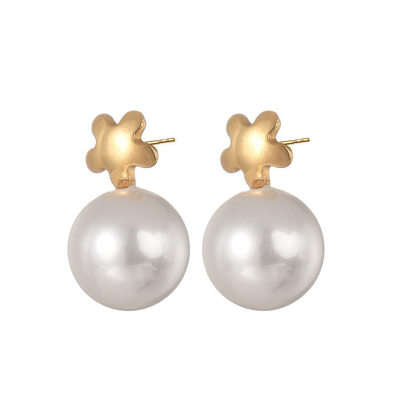 Wholesale 1 Pair Simple Style Flower Inlay 304 Stainless Steel Rhinestones Ear Studs - coojewelry