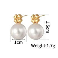 Wholesale 1 Pair Simple Style Flower Inlay 304 Stainless Steel Rhinestones Ear Studs - coojewelry