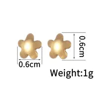 Wholesale 1 Pair Simple Style Flower Inlay 304 Stainless Steel Rhinestones Ear Studs - coojewelry