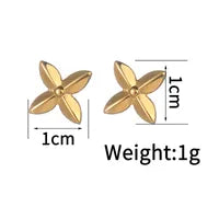Wholesale 1 Pair Simple Style Flower Inlay 304 Stainless Steel Rhinestones Ear Studs - coojewelry