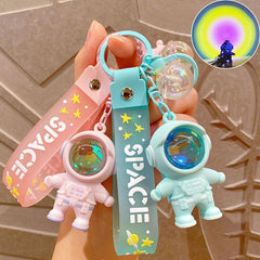 Wholesale 1 Piece Cute Astronaut PVC Unisex Bag Pendant Keychain - coojewelry