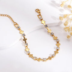 Wholesale 201 Stainless Steel 18K Gold Plated Casual Simple Style Geometric Bracelets - coojewelry