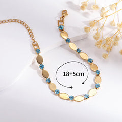Wholesale 201 Stainless Steel 18K Gold Plated Casual Simple Style Geometric Bracelets - coojewelry