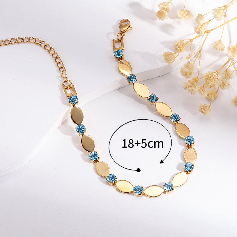 Wholesale 201 Stainless Steel 18K Gold Plated Casual Simple Style Geometric Bracelets - coojewelry