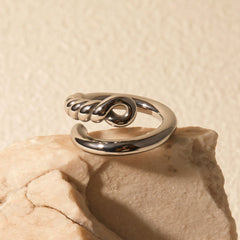 Wholesale 316 Stainless Steel 18K Gold Plated Simple Classic Style Plating Solid Color Rings - coojewelry