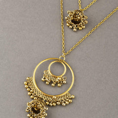 Wholesale Bohemian Bell Acrylic Alloy Double Layer Necklaces - coojewelry