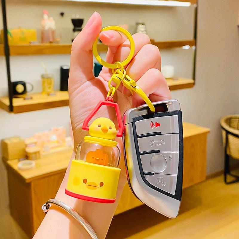 Wholesale Cartoon Style Cute Animal Acrylic Women's Bag Pendant Keychain - coojewelry