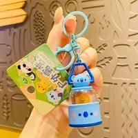 Wholesale Cartoon Style Cute Animal Acrylic Women's Bag Pendant Keychain - coojewelry