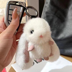 Wholesale Cartoon Style Cute Rabbit Plush Bag Pendant Keychain - coojewelry