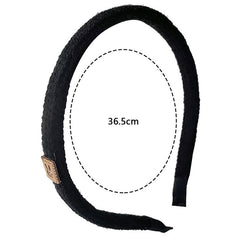 Wholesale Casual Basic Korean Style Rabbit Solid Color Fabric Knit Hair Band - coojewelry