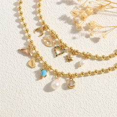 Wholesale Copper 18K Gold Plated Simple Style Heart Shape Zircon Choker - coojewelry