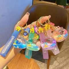Wholesale Cute Cartoon Character PVC Acrylic Alloy Printing Bag Pendant Keychain - coojewelry
