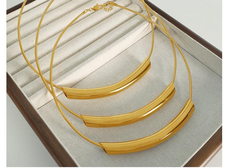 Wholesale Elegant Glam Retro Circle Titanium Steel Plating 18K Gold Plated Choker - coojewelry