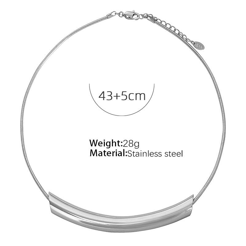 Wholesale Elegant Glam Retro Circle Titanium Steel Plating 18K Gold Plated Choker - coojewelry