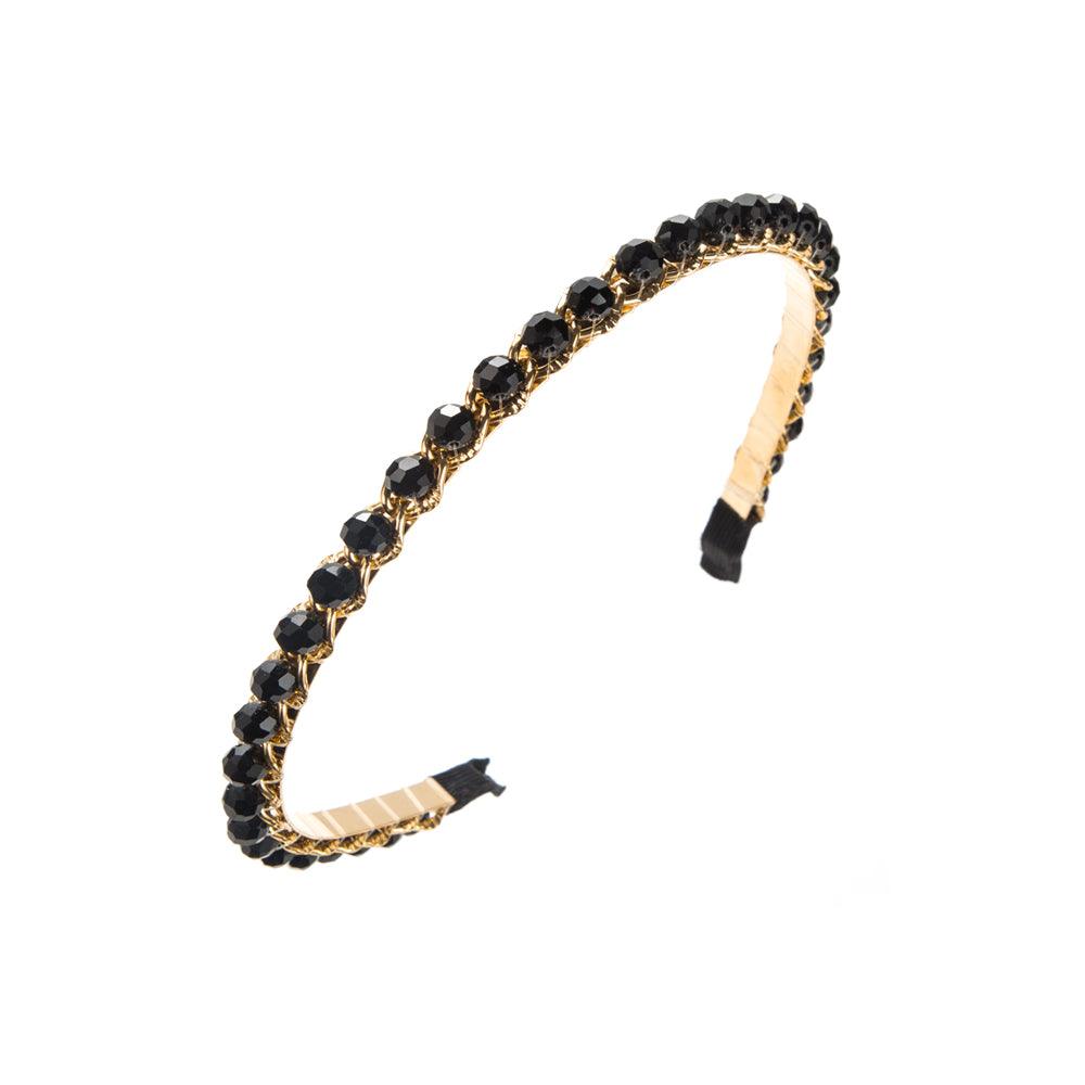 Wholesale Elegant Luxurious Solid Color Alloy Plating Inlay Crystal Hair Band - coojewelry