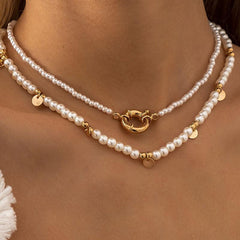 Wholesale Elegant Simple Round Plastic Copper Necklace - coojewelry