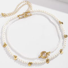 Wholesale Elegant Simple Round Plastic Copper Necklace - coojewelry