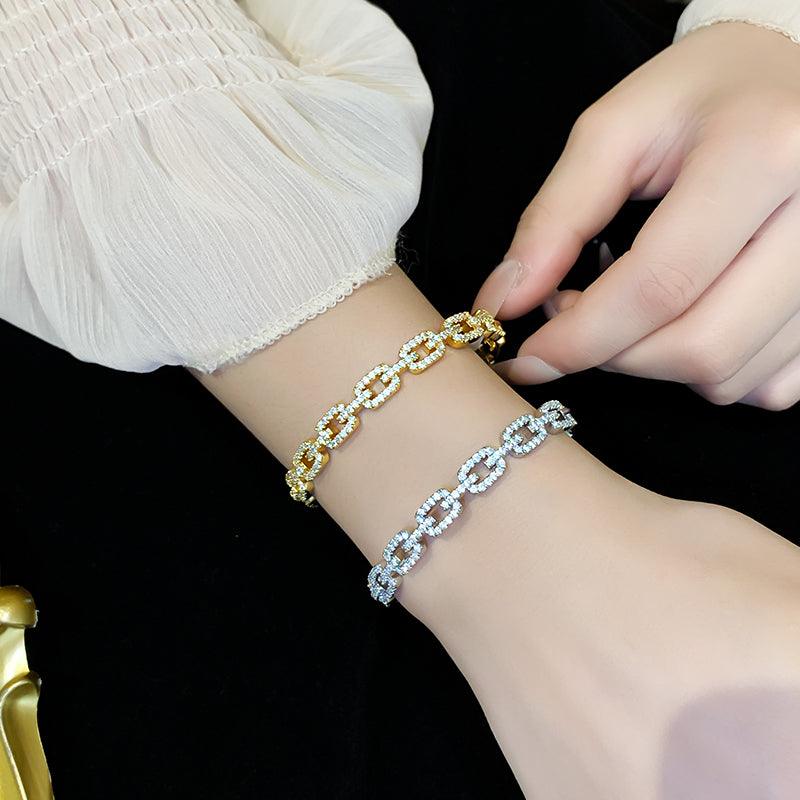 Wholesale Glam Luxurious Solid Color Brass Plating Zircon Inlay 18K Gold and Silver Plated - coojewelry