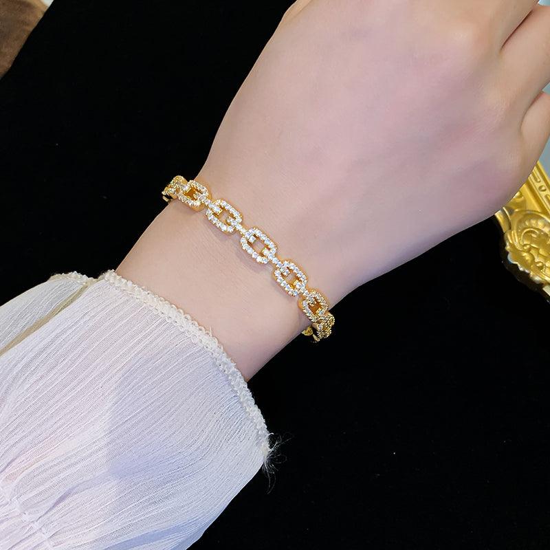 Wholesale Glam Luxurious Solid Color Brass Plating Zircon Inlay 18K Gold and Silver Plated - coojewelry