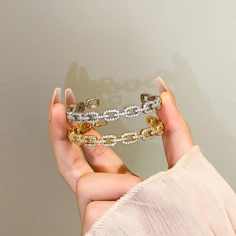 Wholesale Glam Luxurious Solid Color Brass Plating Zircon Inlay 18K Gold and Silver Plated - coojewelry
