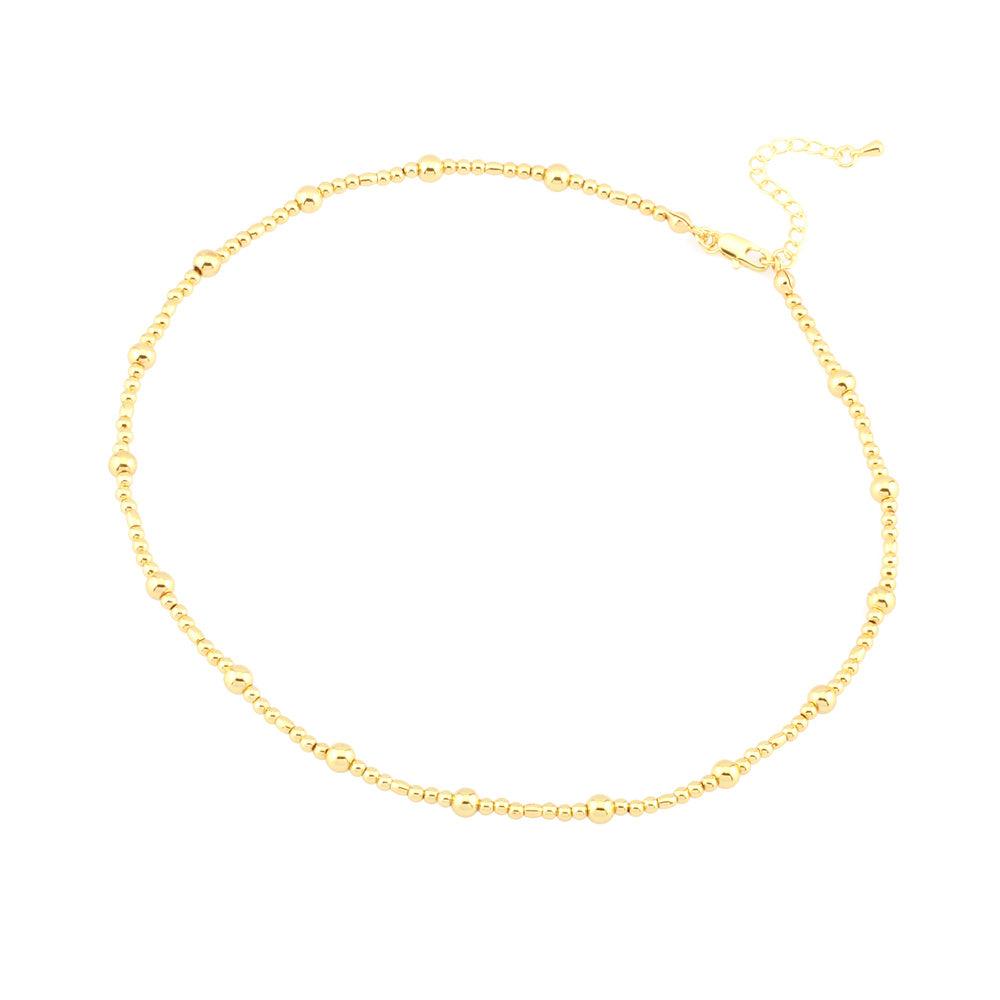 Wholesale IG Style Elegant Simple Style Geometric Freshwater Pearl Copper Beaded Plating 18K Gold Plated Necklace - coojewelry