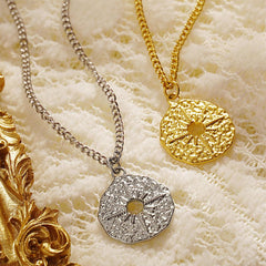 Wholesale IG Style Simple Style Irregular Star Stainless Steel Plating Hollow Out 18K Gold Plated Pendant Necklace - coojewelry
