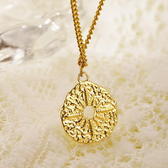 Wholesale IG Style Simple Style Irregular Star Stainless Steel Plating Hollow Out 18K Gold Plated Pendant Necklace - coojewelry