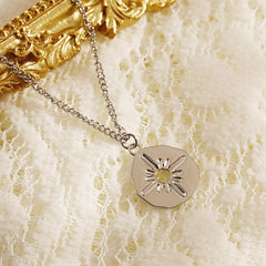 Wholesale IG Style Simple Style Irregular Star Stainless Steel Plating Hollow Out 18K Gold Plated Pendant Necklace - coojewelry