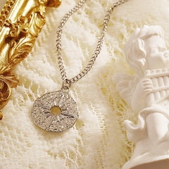 Wholesale IG Style Simple Style Irregular Star Stainless Steel Plating Hollow Out 18K Gold Plated Pendant Necklace - coojewelry