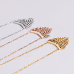 Wholesale IG Style Simple Style Tassel Stainless Steel Plating 18K Gold Plated Pendant Necklace - coojewelry