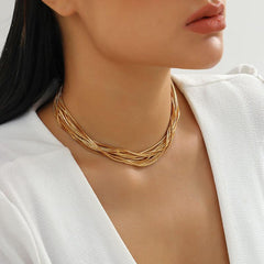 Wholesale Jewelry Elegant Simple Style Geometric Iron Plating Necklace - coojewelry