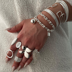 Wholesale Jewelry Simple Classic Style Solid Color Stainless Steel Rings - coojewelry