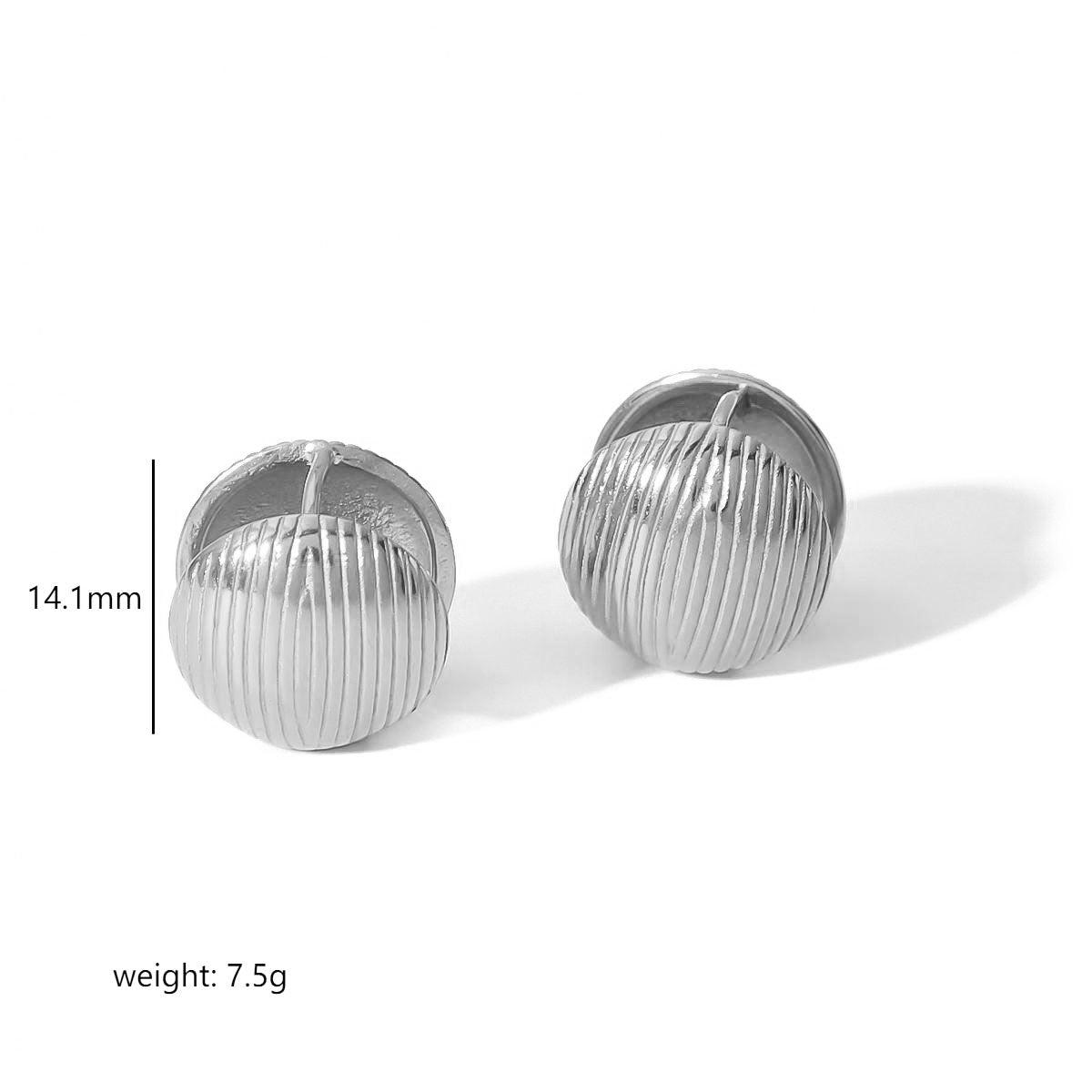Wholesale Modern Simple Style Circle Polishing Plating 304 Stainless Steel 18K Gold Plated Earrings for Women - coojewelry