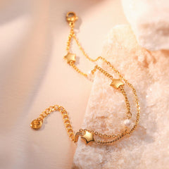 Wholesale Simple Classic Style Solid Color Titanium Steel Plating 18K Gold Plated Bracelets - coojewelry