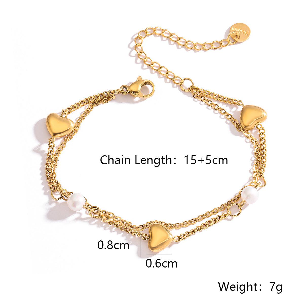 Wholesale Simple Classic Style Solid Color Titanium Steel Plating 18K Gold Plated Bracelets - coojewelry
