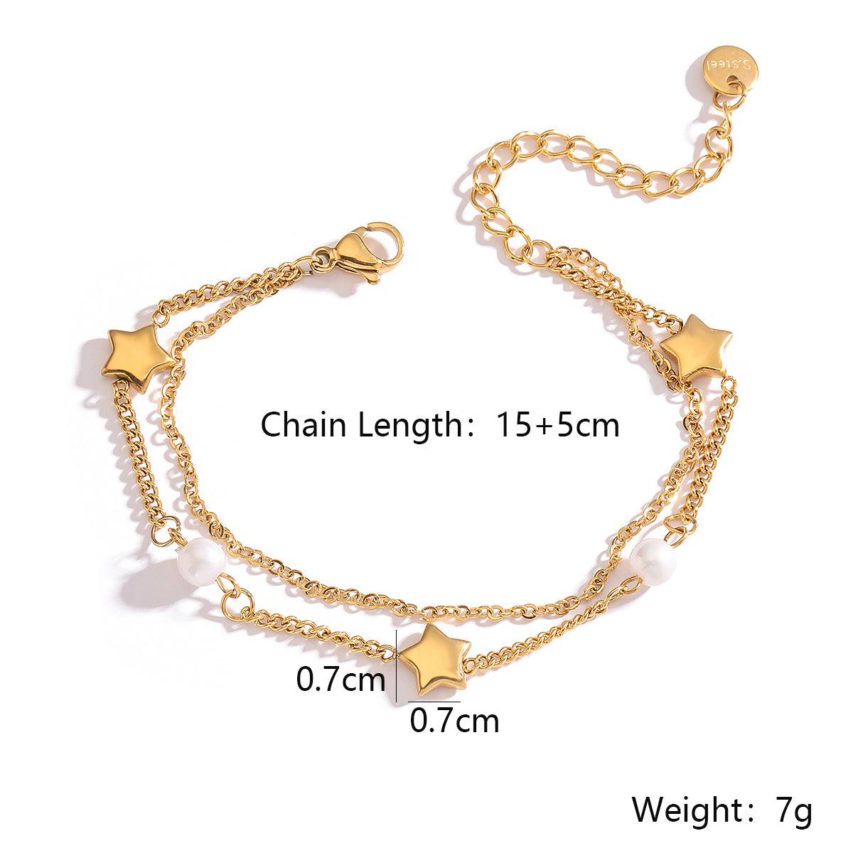 Wholesale Simple Classic Style Solid Color Titanium Steel Plating 18K Gold Plated Bracelets - coojewelry