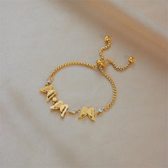 Wholesale Simple Style Butterfly Titanium Steel Plating 18K Gold Plated Bracelets - coojewelry