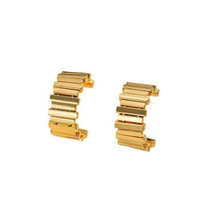 Wholesale Simple Style C Shape Irregular Titanium Steel Ear Studs - coojewelry