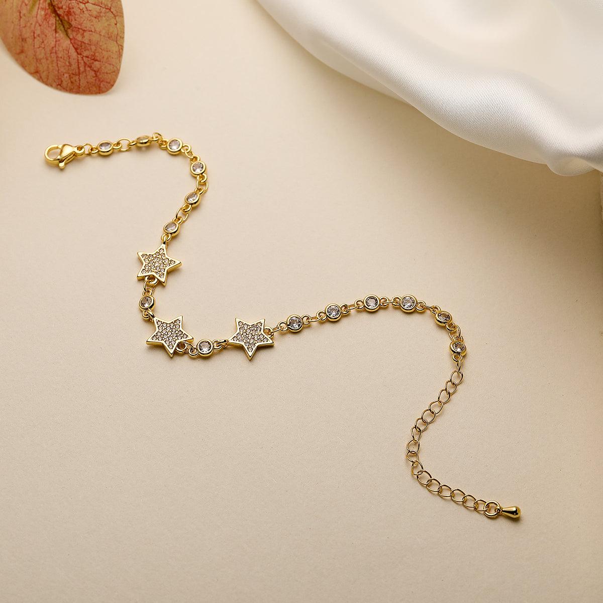 Wholesale Simple Style Commute Devil's Eye Heart Shape Copper Enamel Plating Inlay Zircon 18K Gold Plated Bracelets - coojewelry